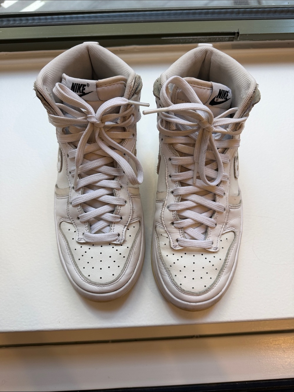 Nike Women's Off-White High-Top Air Force 1S